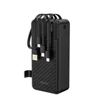 Dudao K11 Max Power Bank 30000mAh + kábel USB / USB-C / Lightning / Micro USB 10W, čierny