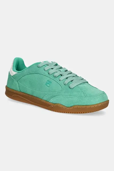 Semišové sneakers boty Fila Slantshot zelená barva, FFM0415