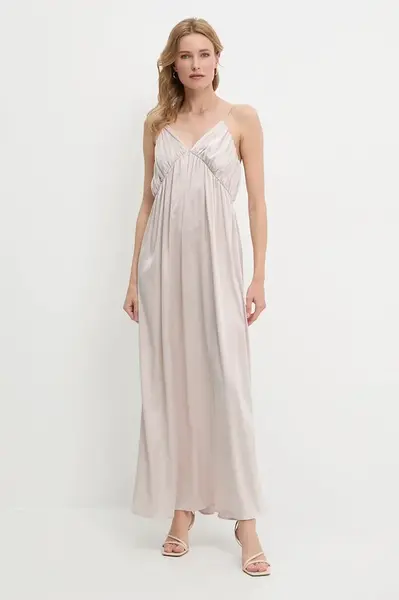 Šaty Answear.LAB béžová barva, maxi