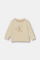 Dětský svetr Calvin Klein Jeans béžová barva, IN0IN00205