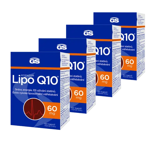 GS Koenzym Lipo Q10® 60 mg, 4 × 60 kapslí