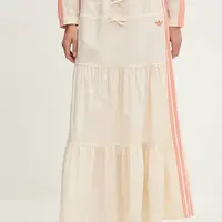 Sukně adidas Originals Skirt béžová barva, maxi, áčková, KC0768
