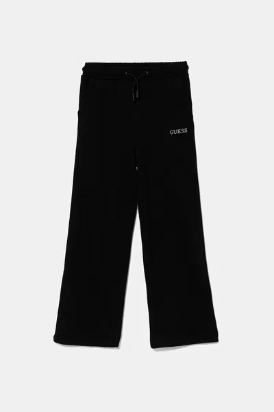 Dětské bavlněné tepláky Guess černá barva, J5YQ14 KA6R4