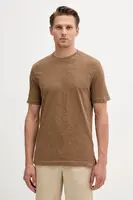 Bavlněné tričko United Colors of Benetton pánské, hnědá barva, 36JGU105U