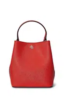 Kožená kabelka Lauren Ralph Lauren oranžová barva, 431969365