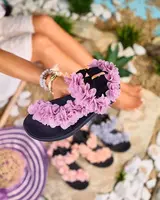 Resti Dark pink women's sandals with flowers Alferroy