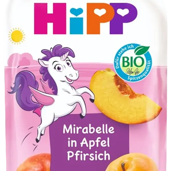 HIPP BIO Hippies Jablko-Broskev-Mirabelka 100 g