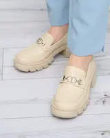 Resti Beige women's shoes on a massive Terima sole - Footwear