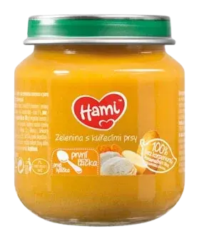 HAMI Príkrm Zelenina s kuracími prsiami prvá lyžička 125 g
