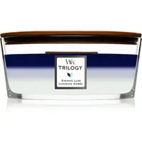 Woodwick Trilogy Evening Luxe vonná sviečka s dreveným knotom (hearthwick) 453,6 g