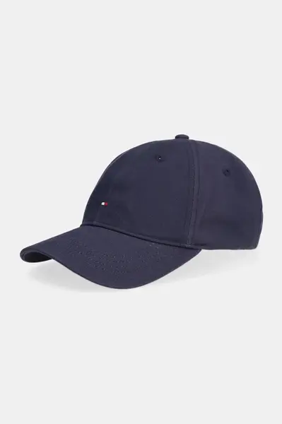 Bavlněná baseballová čepice Tommy Hilfiger tmavomodrá barva, AW0AW17781