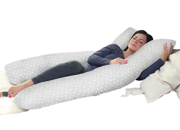 SCAMP Tehotenský vankúš presýpacie hodiny 75x135 cm Little Heart Grey