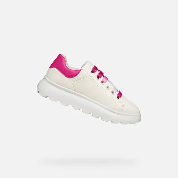 White Girls Geox Puffypop Sneakers - Girls