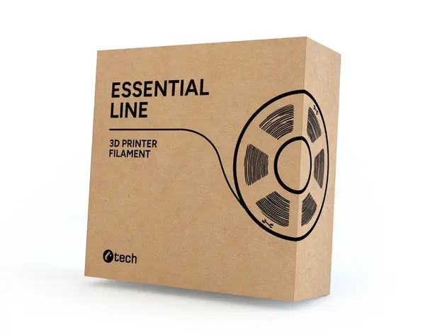 C-Tech 3DF-E-PLA-1.75-GR-RF ReFill filament, ESSENTIAL LINE, PLA, šedá, 1,75mm, 1kg