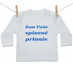 Boodyy Tričko s dlhým rukávom Splnené prianie Modrá 68 (3-6 mesiacov)