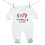 Boodyy Overal Vyrobená z lásky 80 (9-12 mesiacov)
