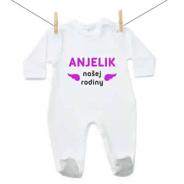 Boodyy Overal Anjelik našej rodiny Ružová 86 (12-18 mesiacov)