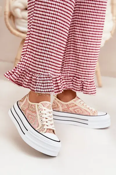 Boto Nízke Dámske Tenisky Na Platforme Rúžové Melina