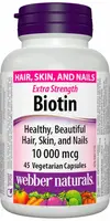 WEBBER NATURALS Biotin 10 000 mcg 45 vegetariánskych kapsúl