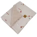 Deka bavlnená s podšívkou VELVET Bees Beige 100x80 cm