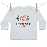 Boodyy Tričko s dlhým rukávom Vyrobená z lásky 68 (3-6 mesiacov)