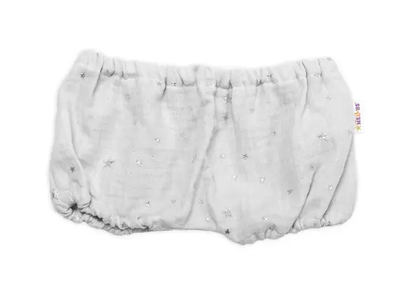 Mušelínové letné kraťasky Stars, sivé, veľ. 92/98