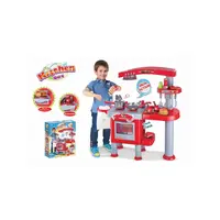 G21 Hračka Detská kuchynka veľká s príslušenstvom červená