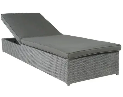 Záhradné ležadlo Jakarta, šedo-hnedé%