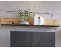 Nástenná polica Corte, dub coast/tmavo šedá%