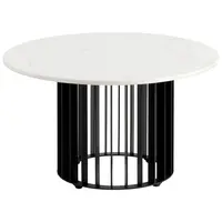 Livetastic KONFERENČNÍ STOLEK, černá, bílá, kov, kámen, 70/70/40 cm