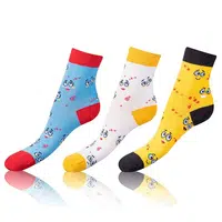 Bellinda 
CRAZY KIDS SOCKS 3x - Detské bláznivé ponožky 3 páry - žltá - modrá - čierna