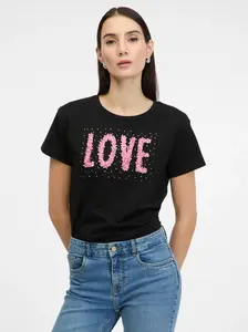 Černé dámské tričko s krátkým rukávem ORSAY - Dámské