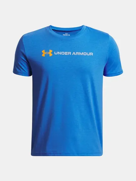 Chlapecké tričko Under Armour UA B LOGO WORDMARK SS-BLU - Kluci