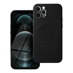 Zadní kryt Silicone Mag Cover compatible with MagSafe pro Apple iPhone 14, černá