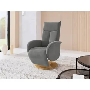 Sit & More RELAXAČNÍ KŘESLO, textil, šedá