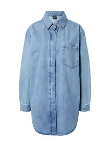 Urban Classics Košeľové šaty  modrá denim