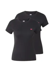 LEVI'S ® Tričko 'Essential Tee (2-Pack)'  červená / čierna / biela