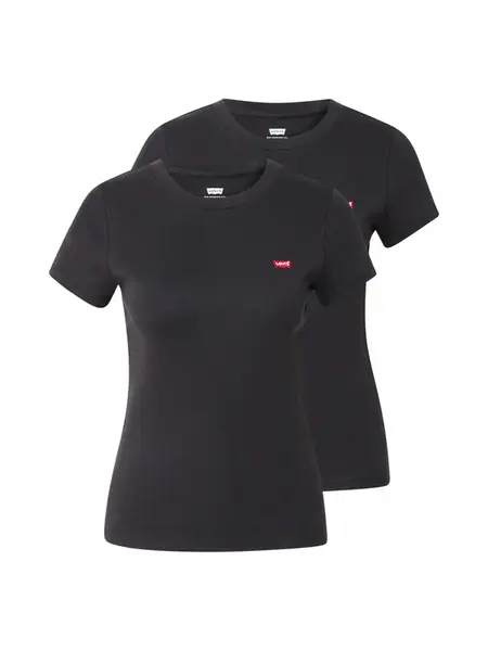 LEVI'S ® Tričko 'Essential Tee (2-Pack)'  červená / čierna / biela
