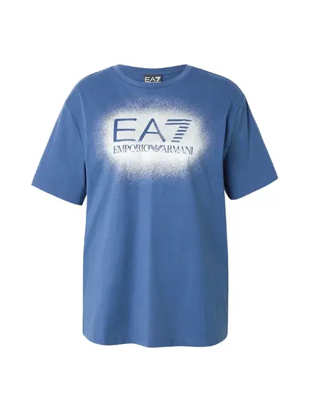 EA7 Emporio Armani Tričko  modrá / biela