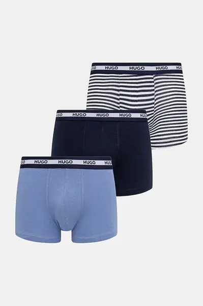 HUGO boxerky pánské s bavlnou TRUNK TR PLANET DES 3-pack