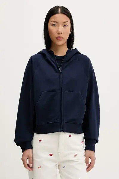 Tommy Jeans mikina na zips dámska bavlnená