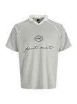 JACK & JONES Tričko 'JCOEterna'  sivá / antracitová / biela