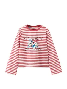 MANGO KIDS Tričko  červená / biela