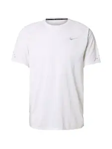 NIKE Funkčné tričko 'Stride'  sivá / biela