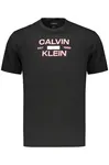 CALVIN KLEIN pánské triko s krátkým rukávem černé