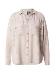 Vero Moda Curve Blúzka 'VMBumpy'  tmavošedá / biela