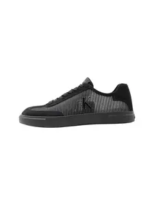 Calvin Klein Nízke tenisky 'Stripe Cupsole'  čierna / biela
