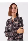 LC Waikiki Loose Collar Patterned Long Sleeve Women's Blouse