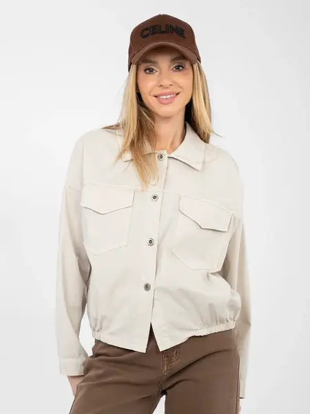 Béžová košeľa s dlhým rukávom