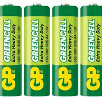 Tužkové baterie GP Greencell Extra Heavy Duty AA - 4 ks
